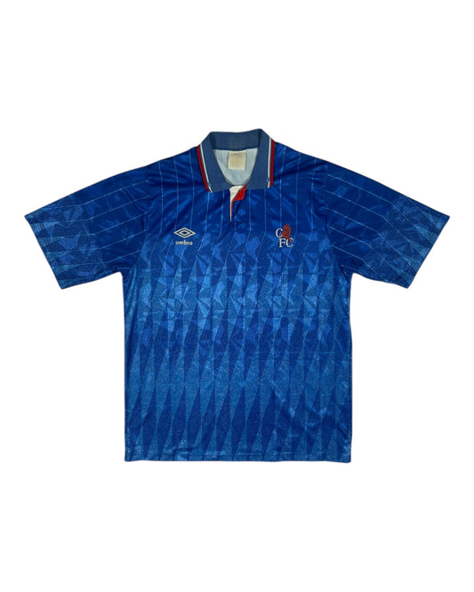 Vintage Chelsea Umbro 1989 - 1991 Home Football Shirt Blue Size M