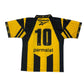 Vintage Club Atletico Peñarol Indumentaria Oficial Reebok 1998 - 1999 Home Football Soccer Shirt Black Yellow Size L # 10 Size L Parmalat