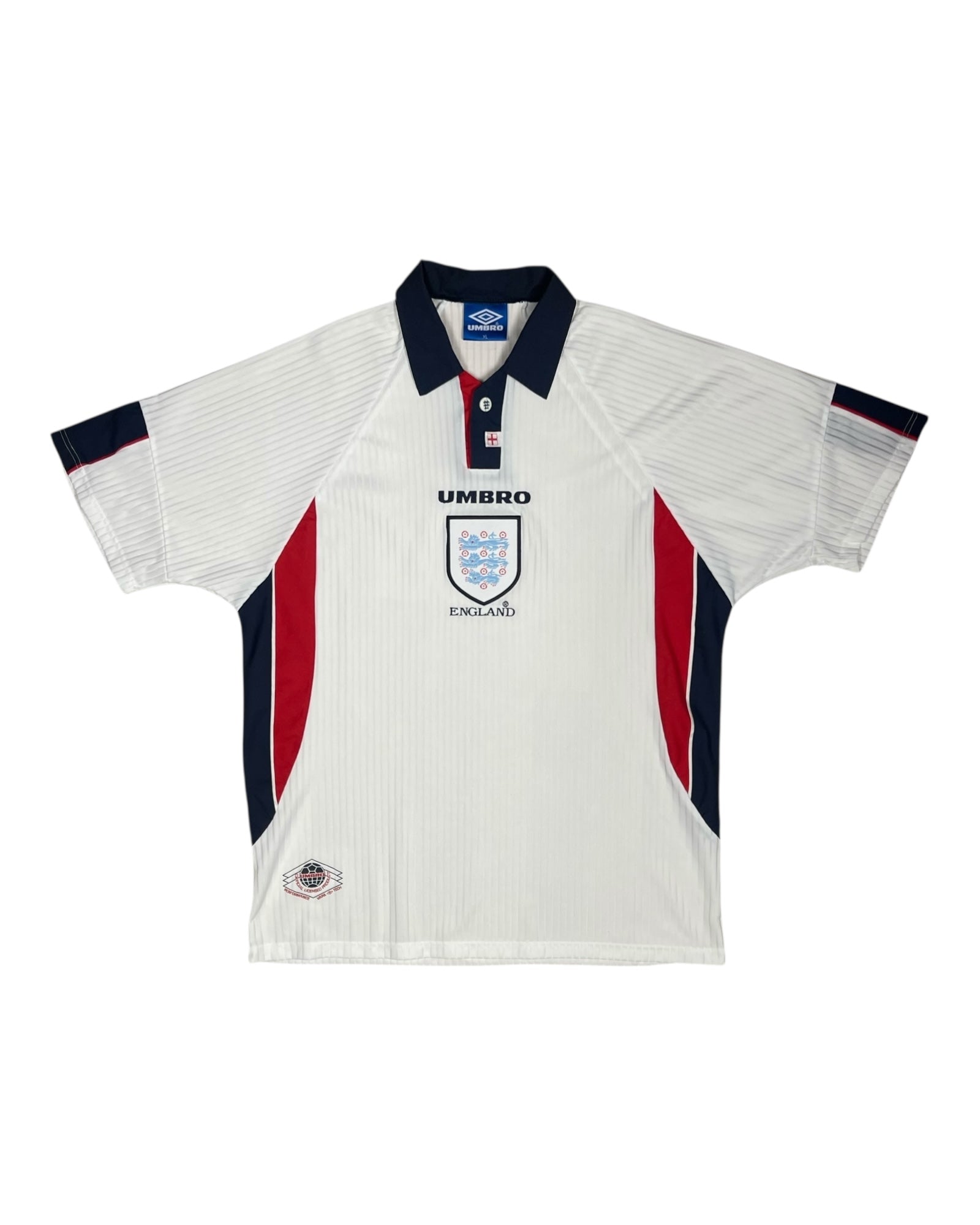 Vintage England Umbro 1998 - 1999 Home Football Shirt Size XL White