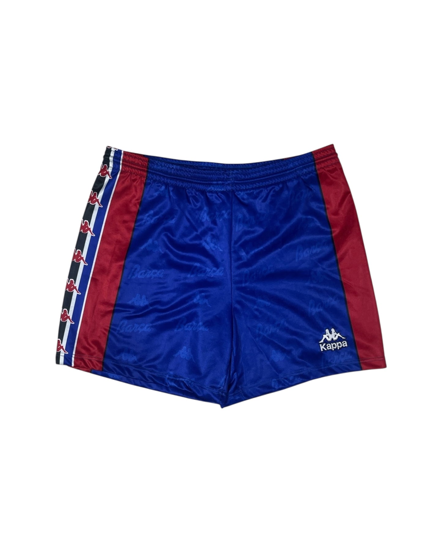 Vintage FC Barcelona Kappa 1995 - 1997 Home Shorts Red Blue Made in Italy Size L