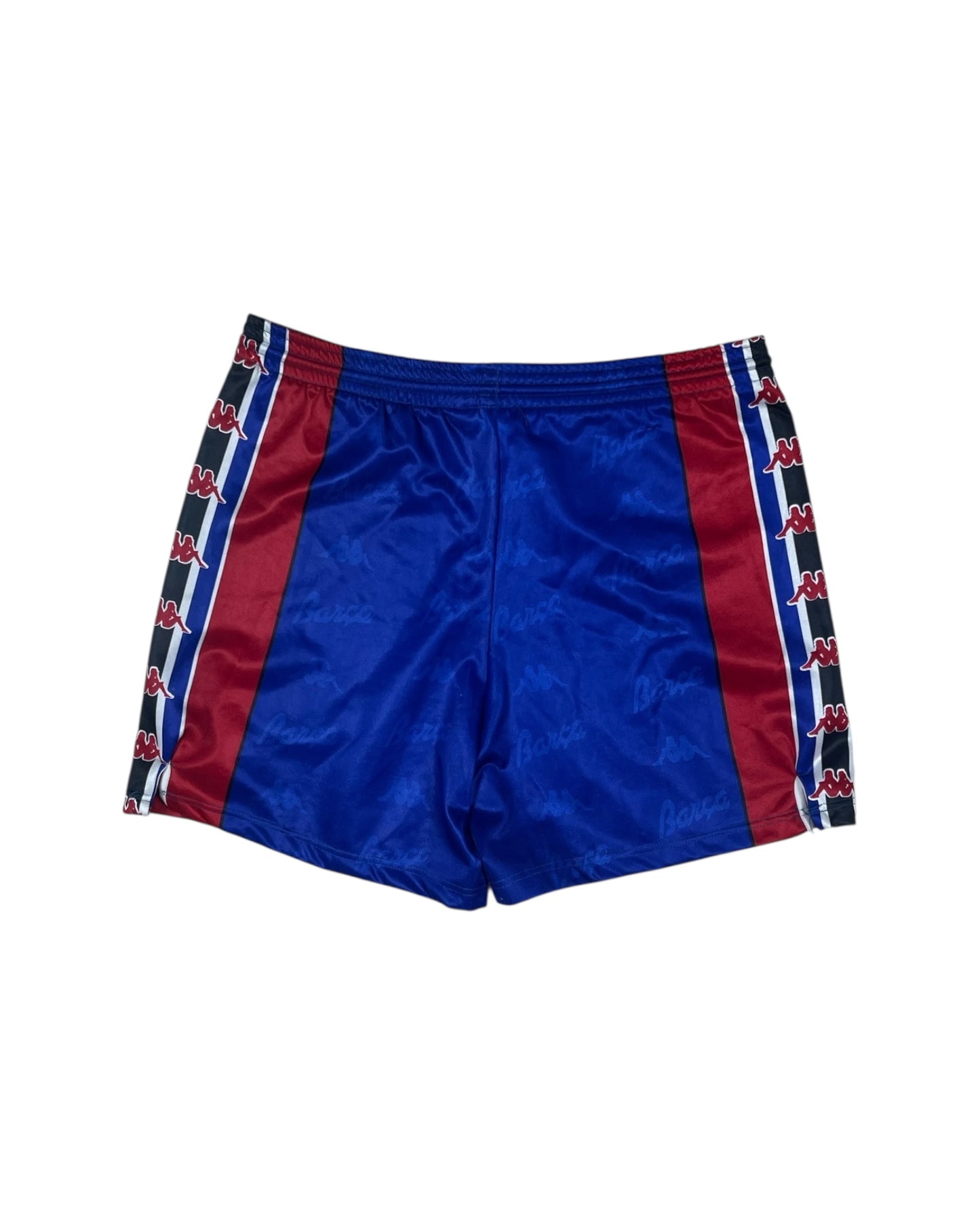 Vintage FC Barcelona Kappa 1995 - 1997 Home Shorts Red Blue Made in Italy Size L
