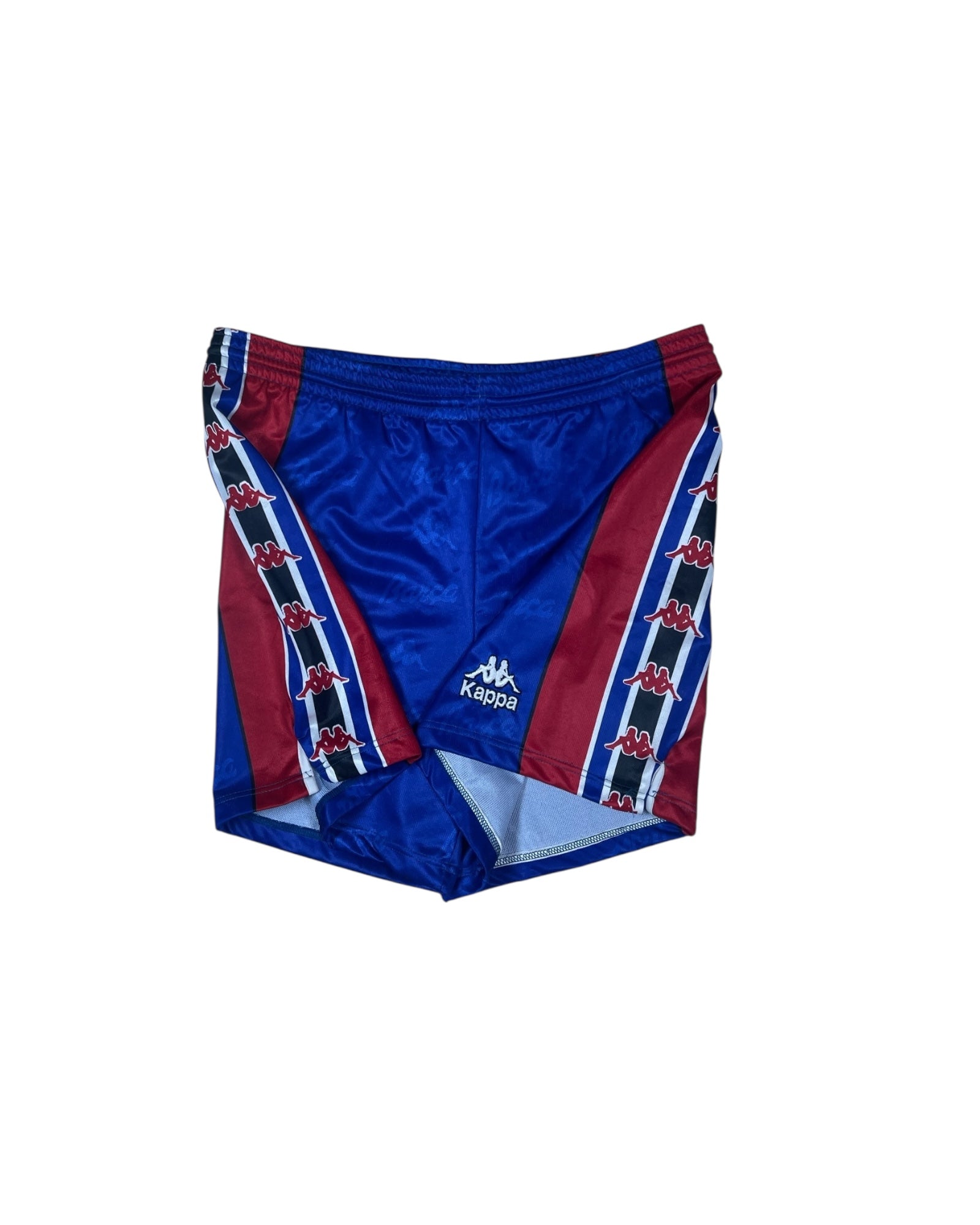 Vintage FC Barcelona Kappa 1995 - 1997 Home Shorts Red Blue Made in Italy Size L