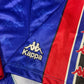Vintage FC Barcelona Kappa 1995 - 1997 Home Shorts Red Blue Made in Italy Size L