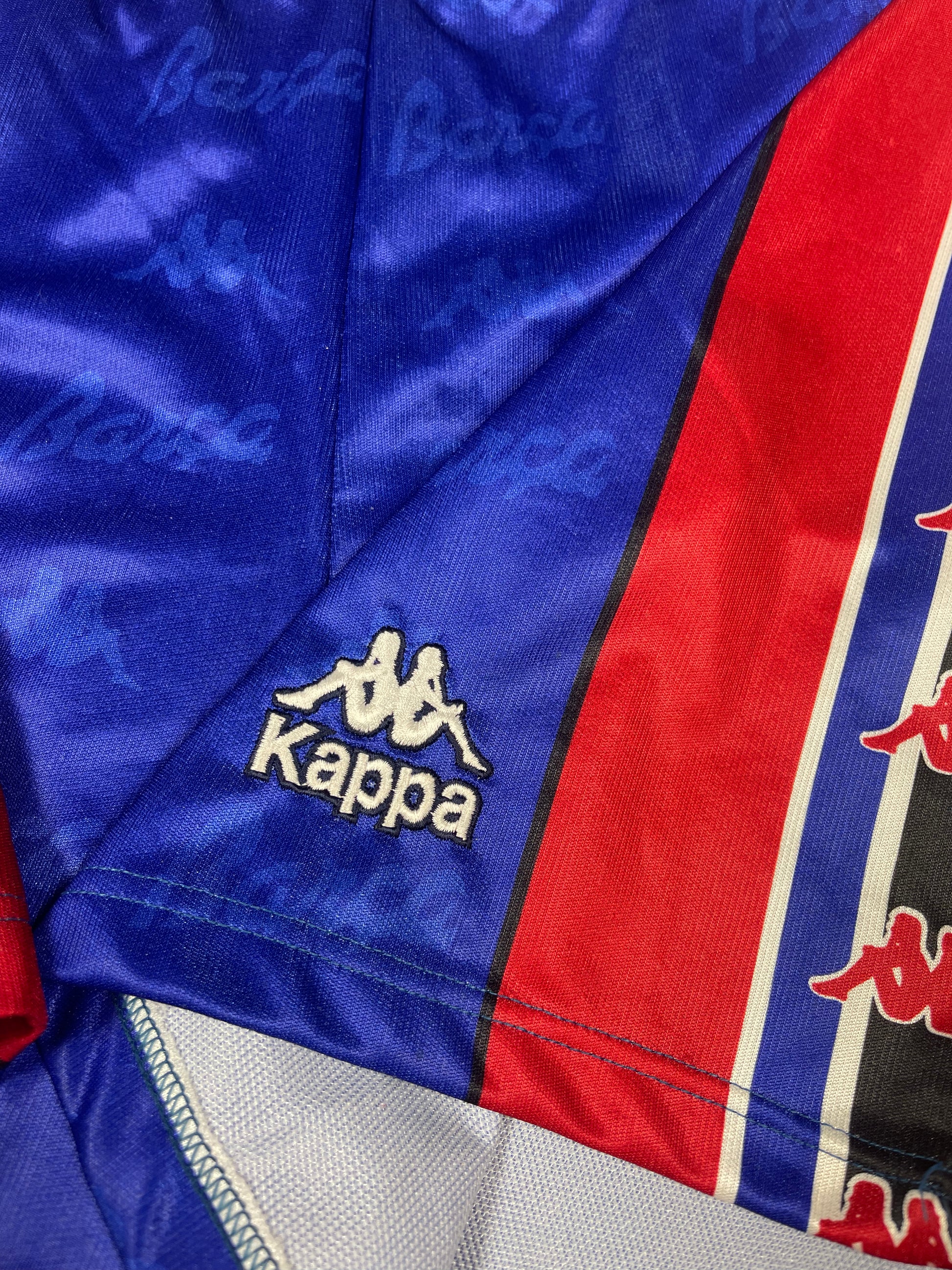 Vintage FC Barcelona Kappa 1995 - 1997 Home Shorts Red Blue Made in Italy Size L