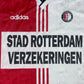 Vintage Feyenoord Rotterdam Adidas 1997 - 1998 Home Football Shirt Stad Rotterdam Verzekeringen Made in UK Size L
