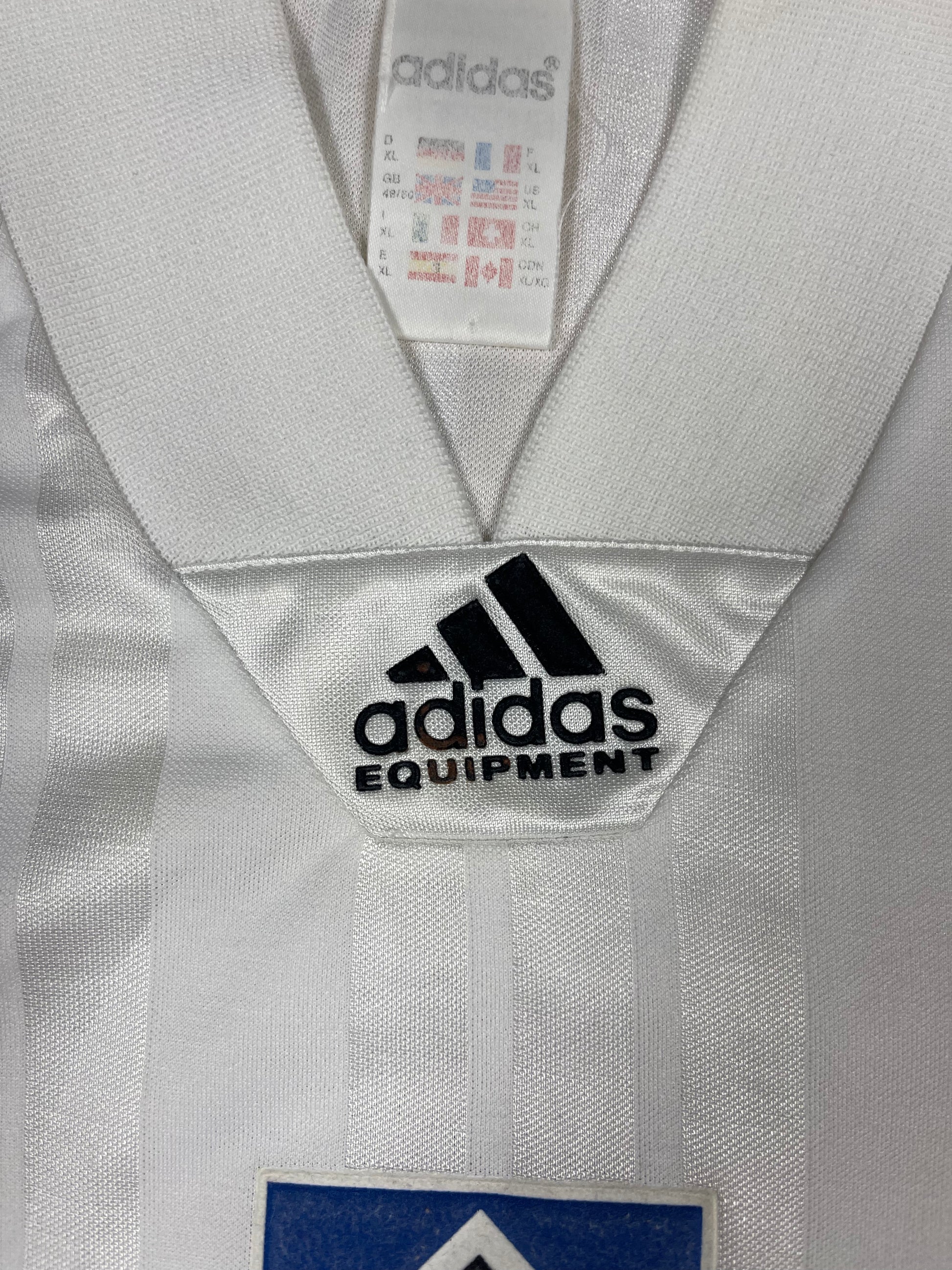 Vintage Hamburg Hamburger SV HSV Adidas Equipment 1992 - 1993 - 1994 Home Football Shirt Sharp White Size XL 3755
