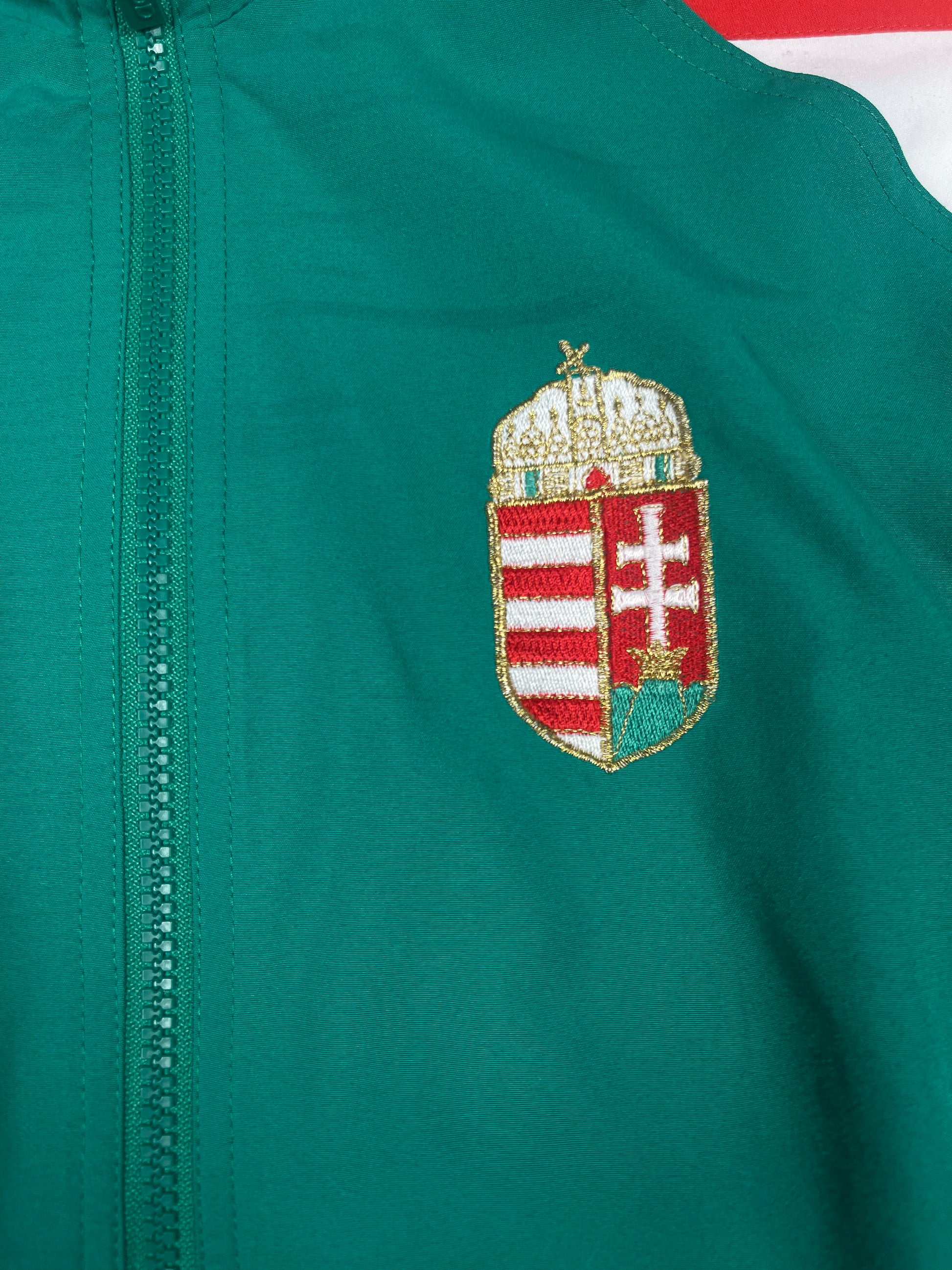 Vintage Hungary Adidas Football Jacket 1998 ? 1999 ? Magyar Labdarúgó Szövetség Soccer Red Green White Size M