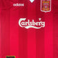 Vintage Liverpool Adidas 1995 - 1996 Home Football Shirt Carlsberg Red Size L