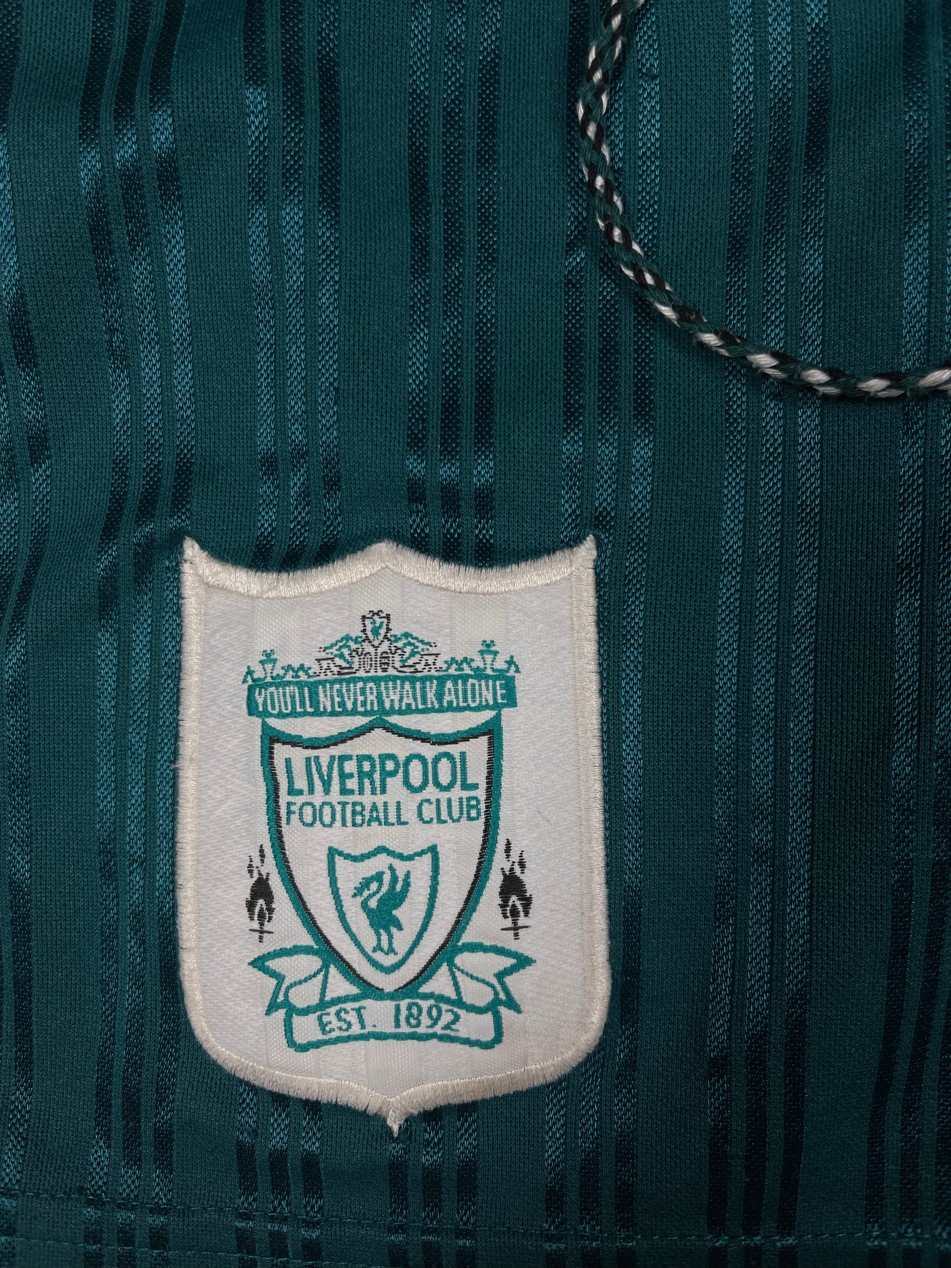 Vintage Liverpool FC Adidas 1995 - 1996 Away Shorts Green Made in UK Size M