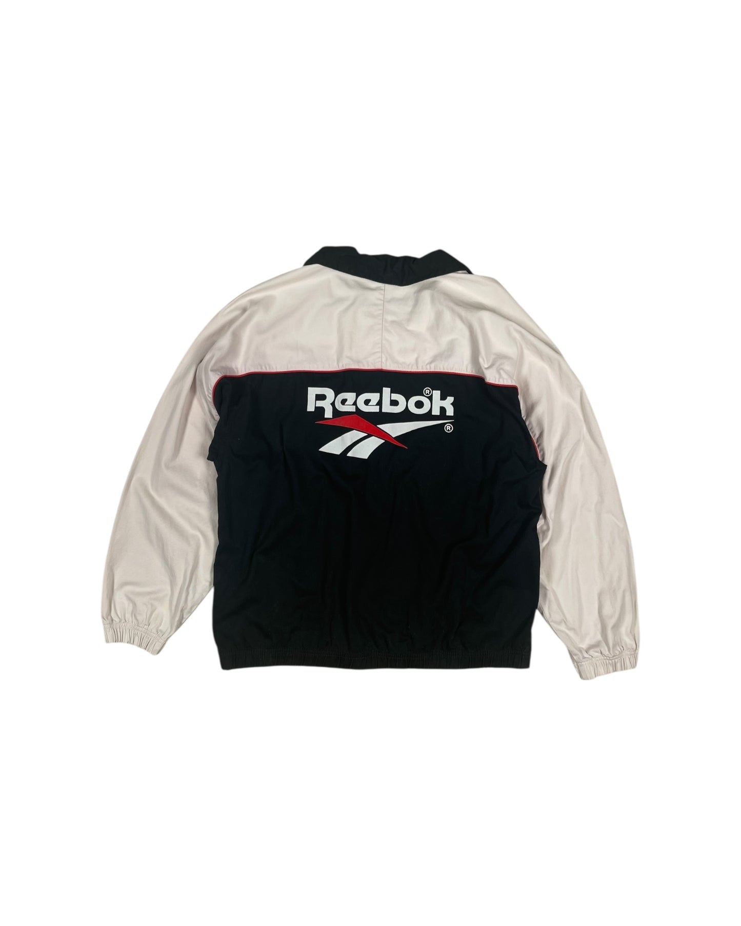 Vintage Liverpool Reebok 1996 - 1997 Drill Top Sweatshirt Beige Black Carlsberg Size M Made in Hong Kong