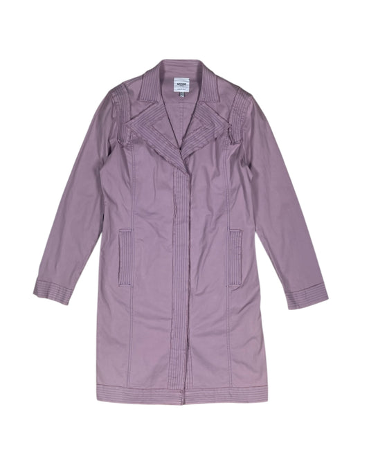 Vintage Moschino Coat Made in Italy Cotton Pink- Lilac