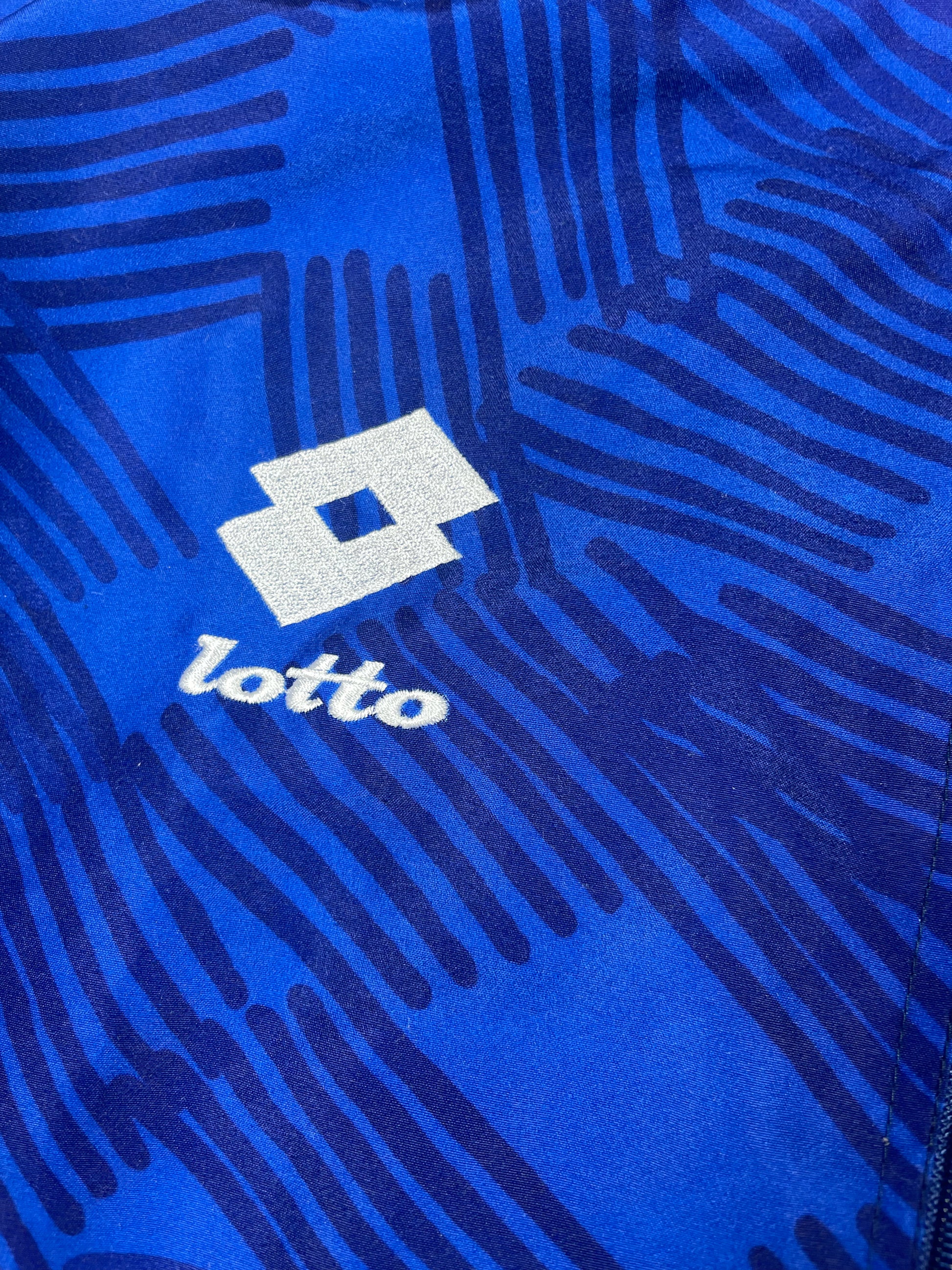 Vintage Netherlands KNVB Lotto 1992 - 1994 Jacket Shell Size L Blue White Red