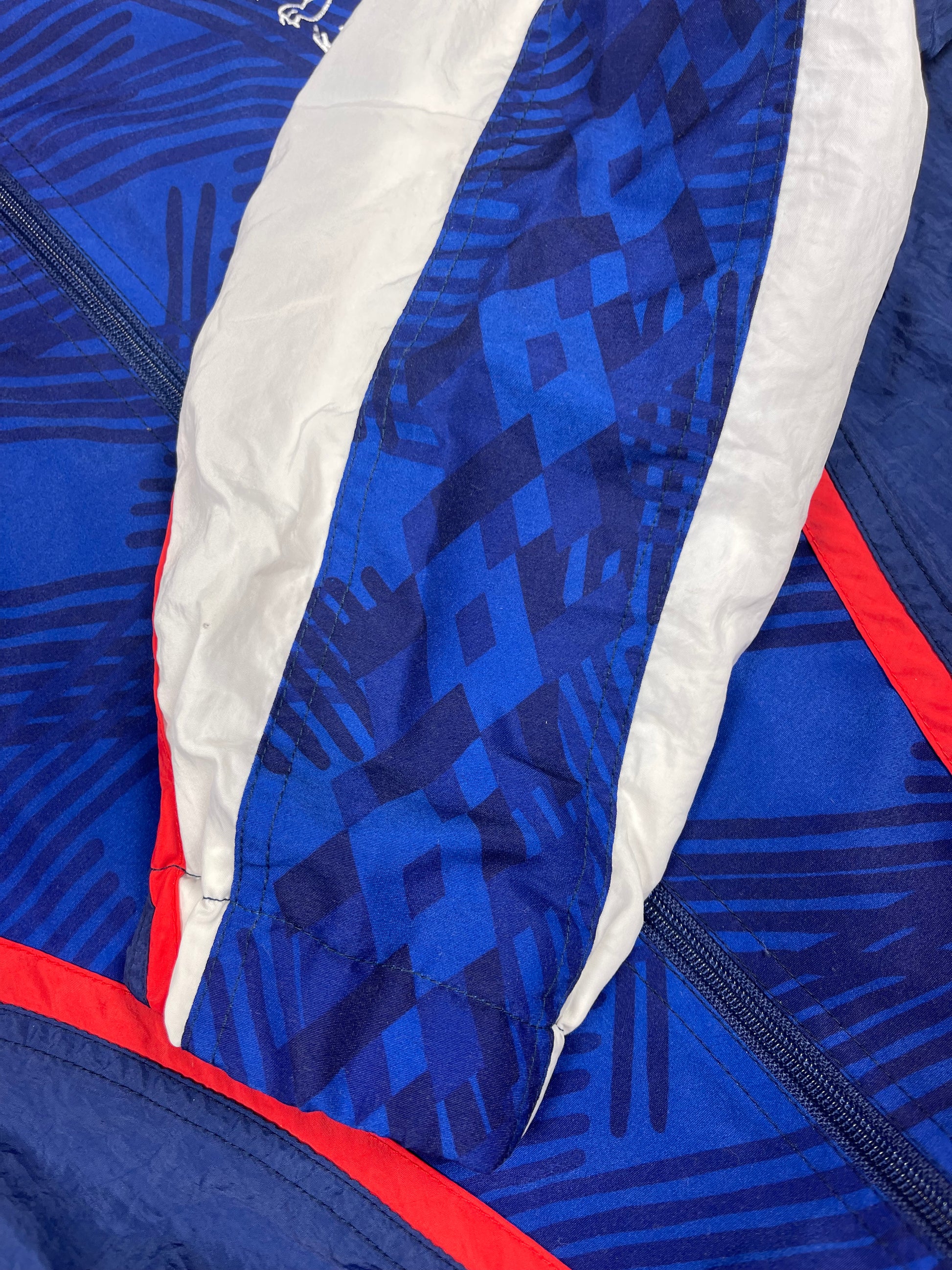 Vintage Netherlands KNVB Lotto 1992 - 1994 Jacket Shell Size L Blue White Red