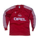 Vintage Rare Bayern Munich Munchen Adidas Home 1989 - 1991 Football Soccer Shirt Long Sleeve Made in West Germany Red Opel Size M