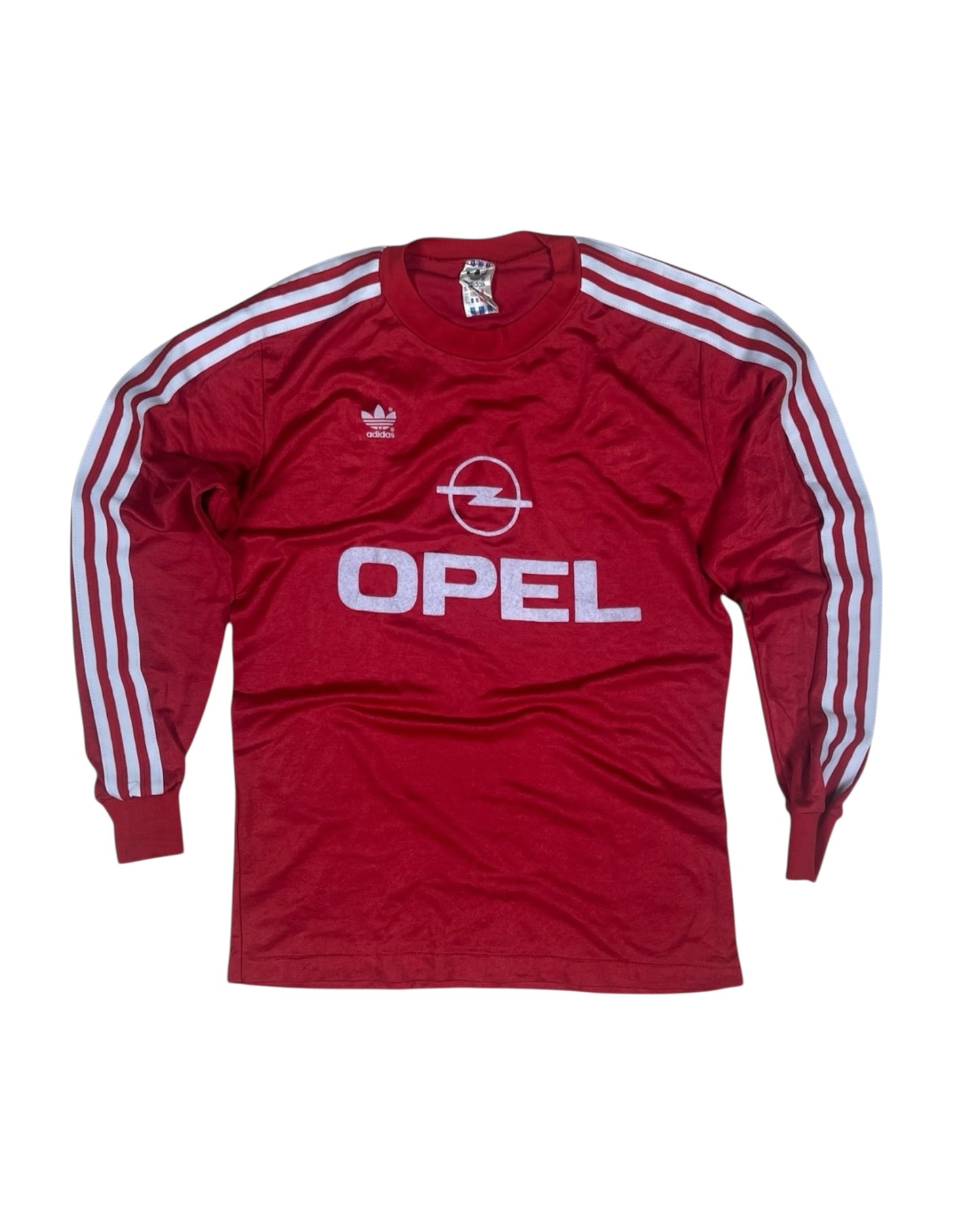 Vintage Rare Bayern Munich Munchen Adidas Home 1989 - 1991 Football Soccer Shirt Long Sleeve Made in West Germany Red Opel Size M