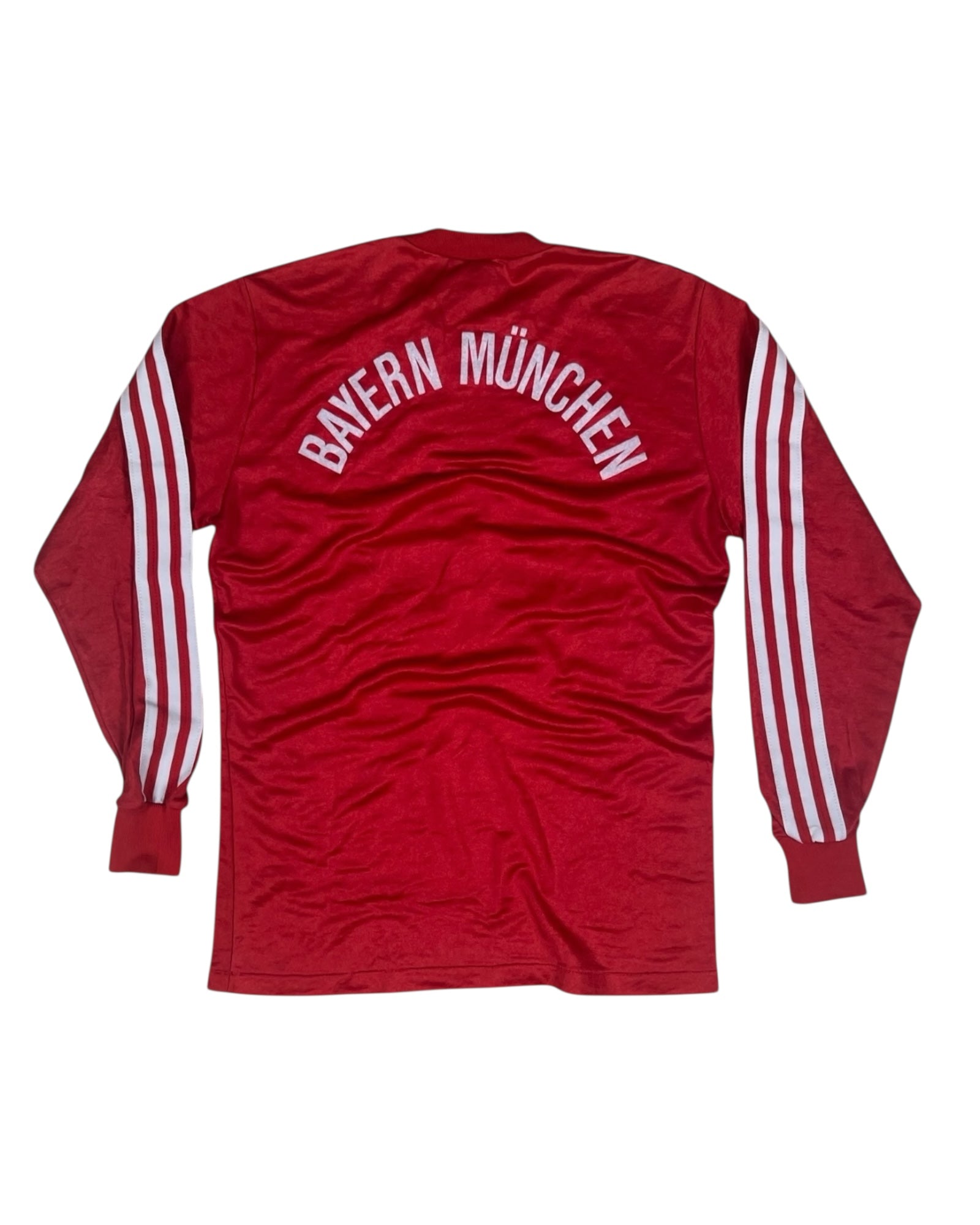 Vintage Rare Bayern Munich Munchen Adidas Home 1989 - 1991 Football Soccer Shirt Long Sleeve Made in West Germany Red Opel Size M