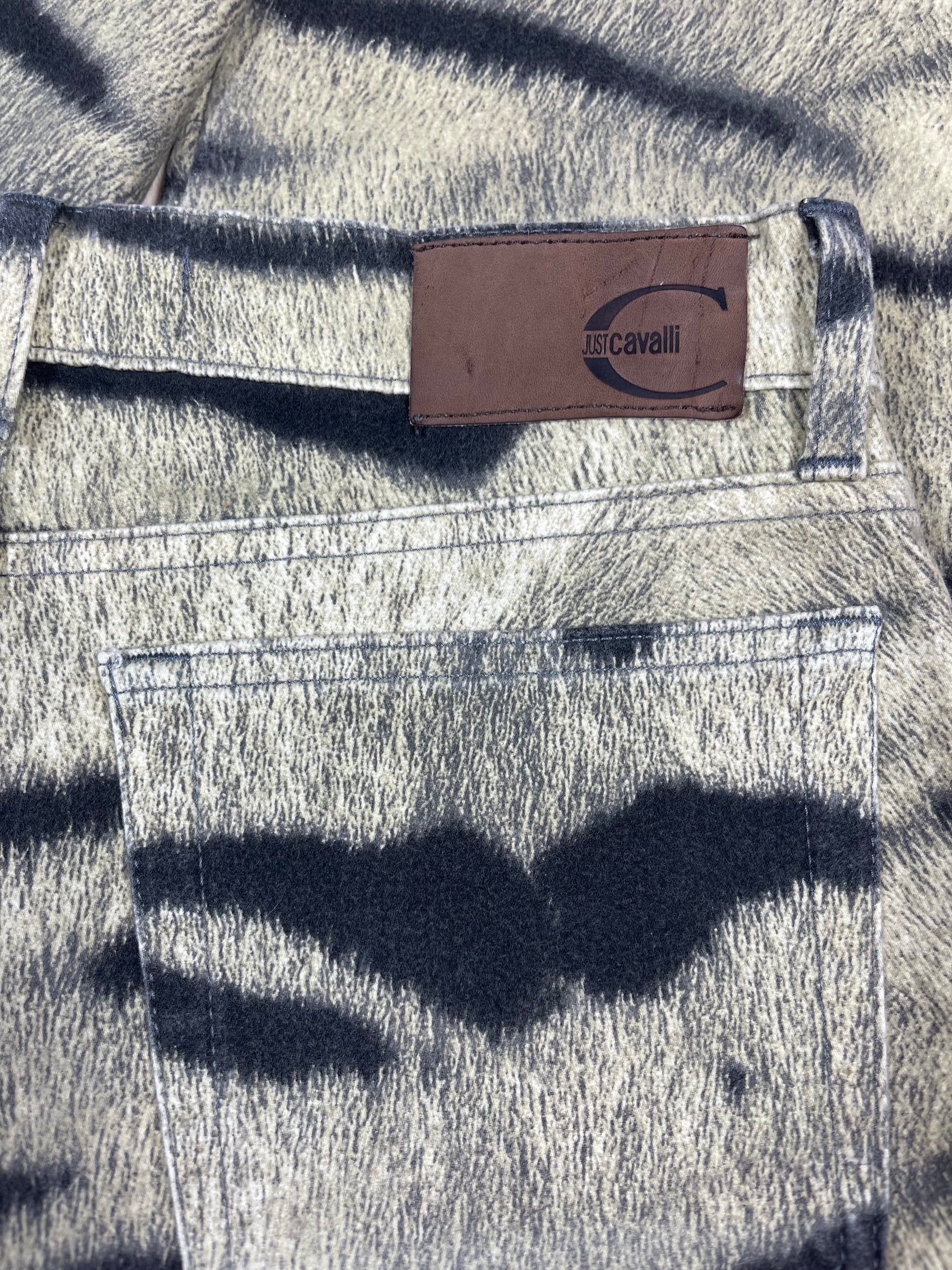 Vintage Y2K Just Cavalli Pants Animal Print Made in Italy Size XS-S