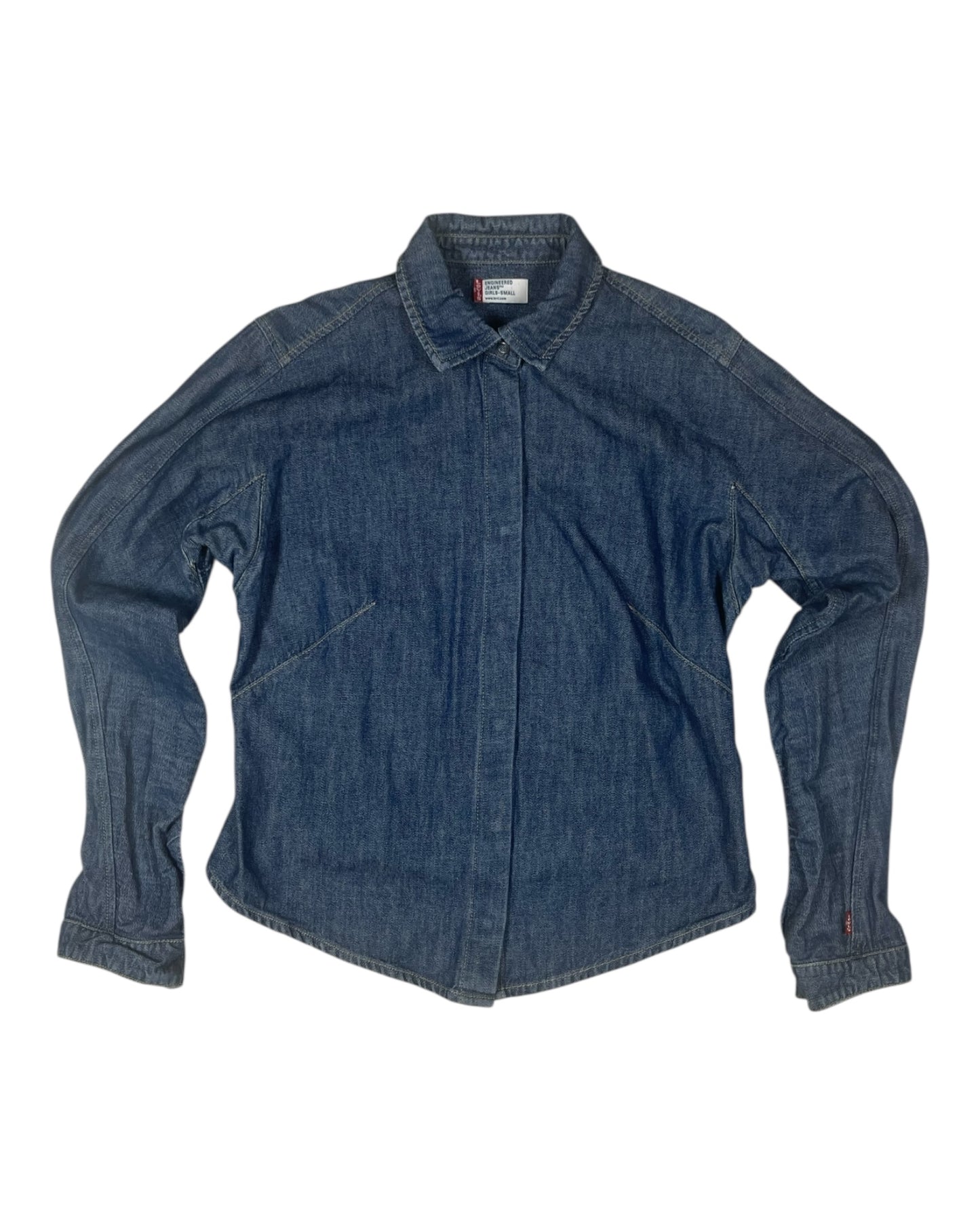 Vintage Y2K Levi's Engineered Denim Jeans Shirt Avant Garde Size S