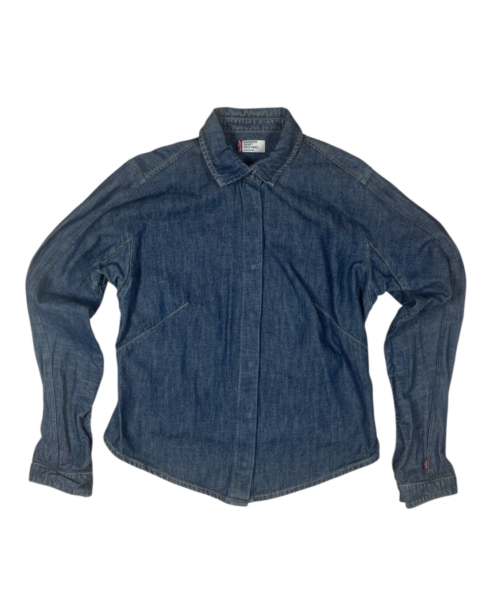 Vintage Y2K Levi's Engineered Denim Jeans Shirt Avant Garde Size S