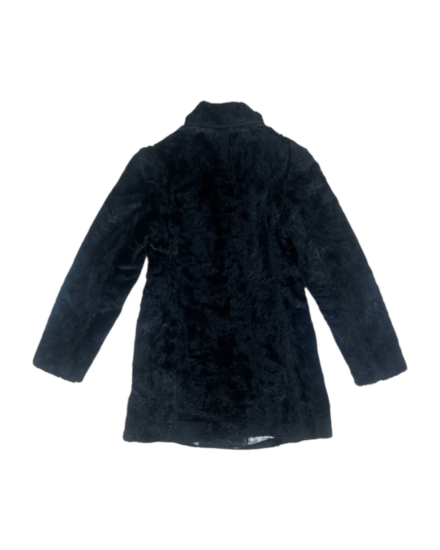 Vintage Y2K Miss Sixty Faux Fur Coat Fluffy Made in Italy Acrylic Nylon Acetate Viscose Size S-M