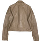 Vintage Y2K Versace Jeans Couture Leather Jacket Made in Italy Size M Beige