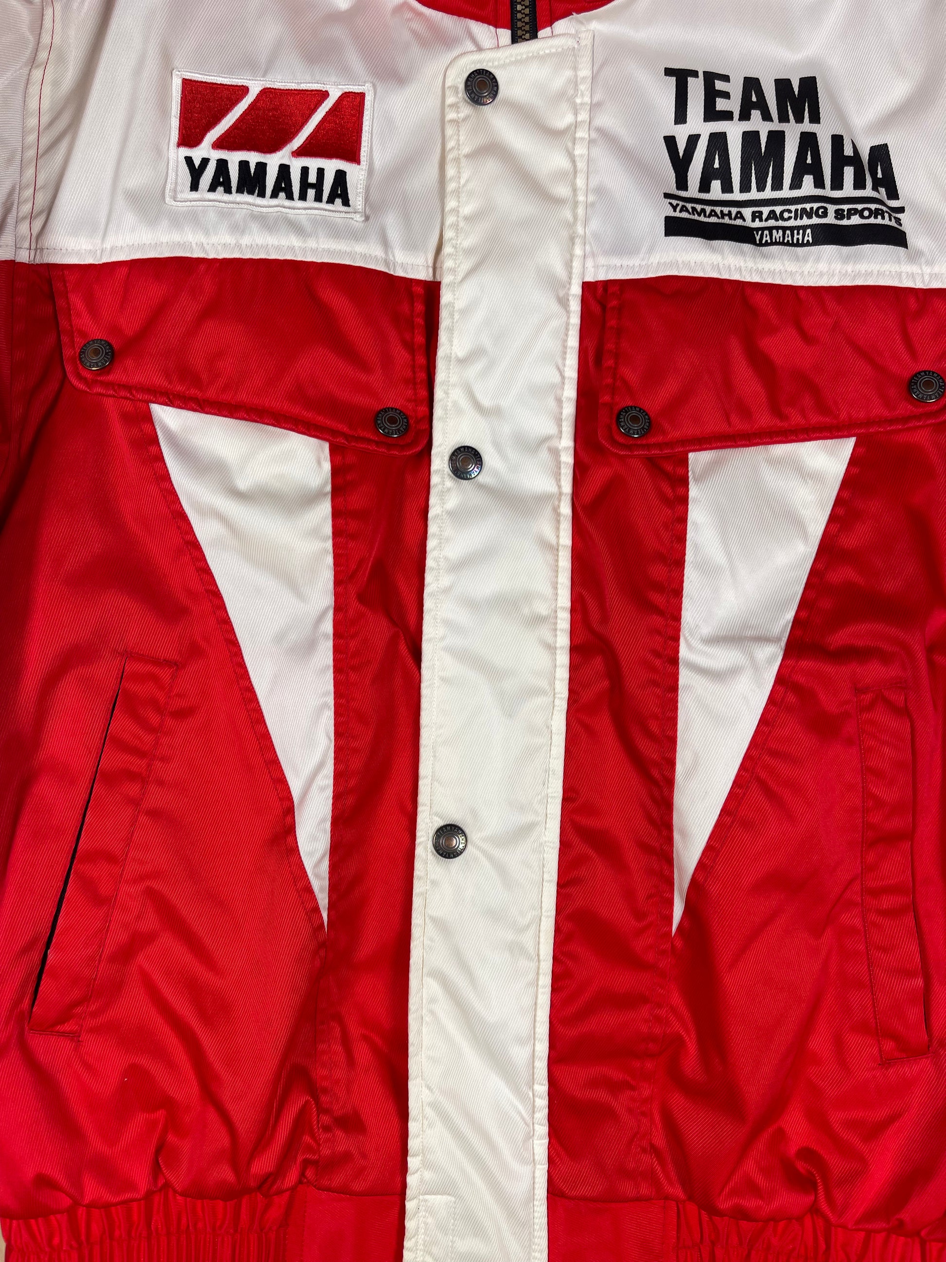 Vintage Yamaha Racing Sports Team Jacket Made in Japan Size L Red