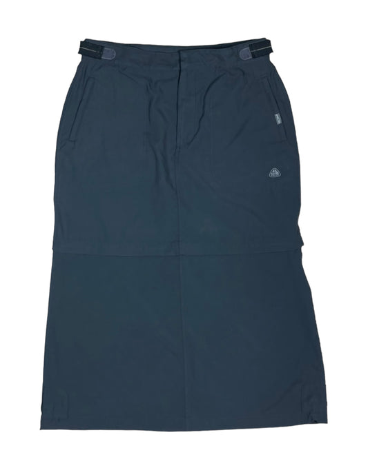 Y2K 2002 Nike ACG 2 in 1 Zip Off Trail Hiking Skirt With Adjustable Waistband Outdoor Technical Gorpcore Grey Size XL Bella Hadid Gray Hamlin