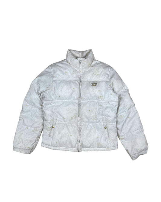 Y2K 2005 Missy Elliott Respect M.E. Puffer Jacket White Size M Polyester