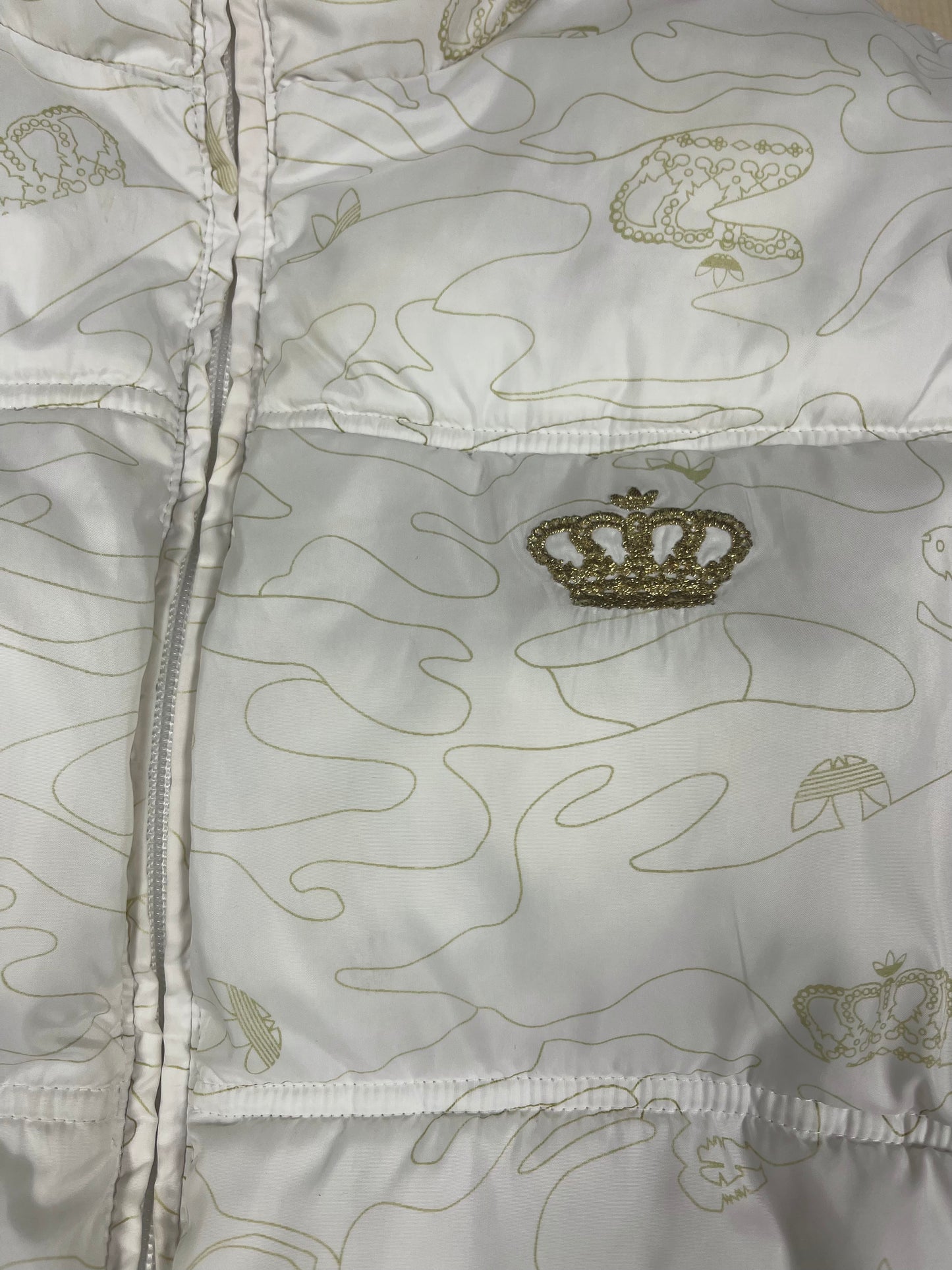 Y2K 2005 Missy Elliott Respect M.E. Puffer Jacket White Size M Polyester