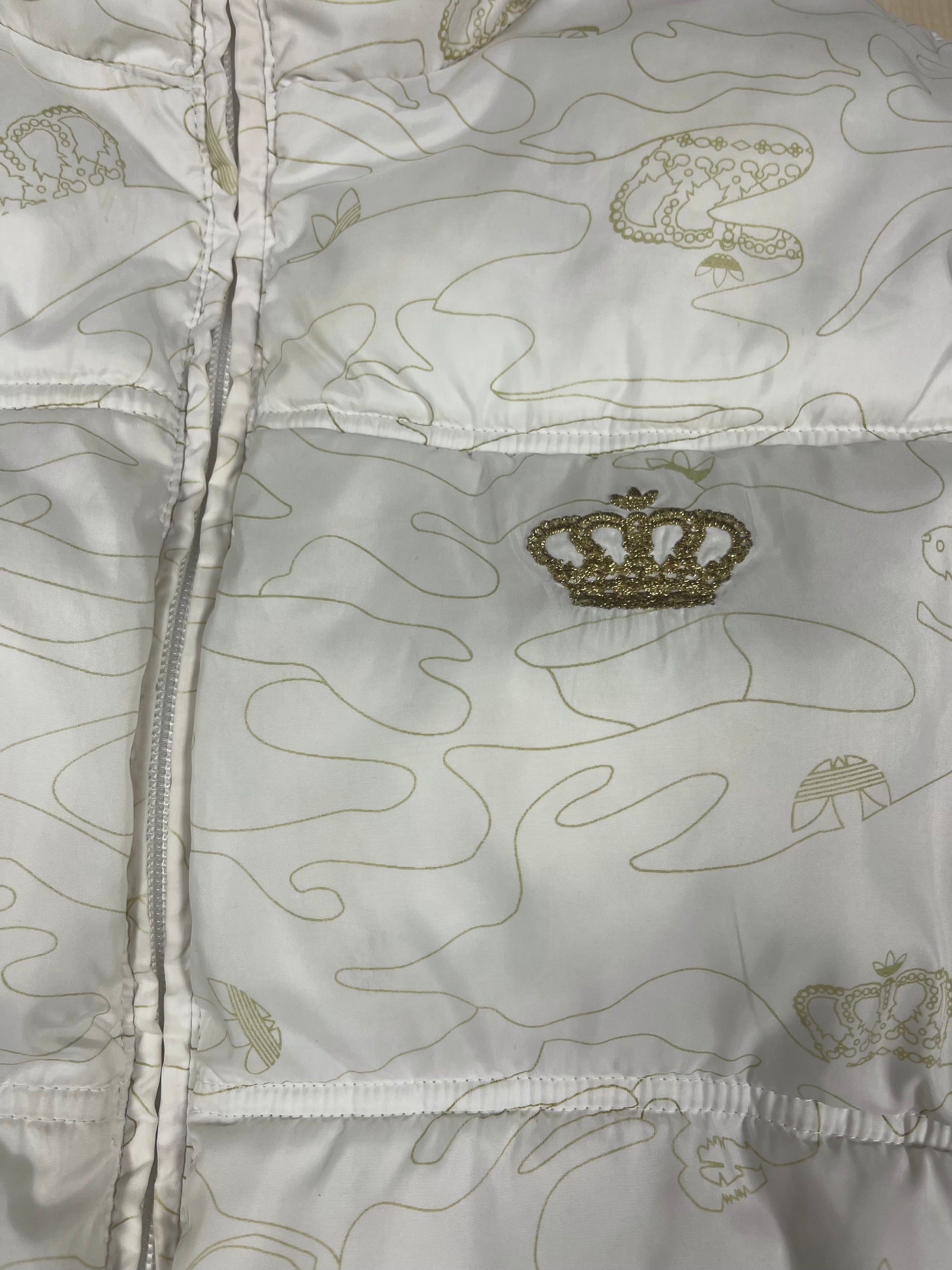 Y2K 2005 Missy Elliott Respect M.E. Puffer Jacket White Size M Polyester