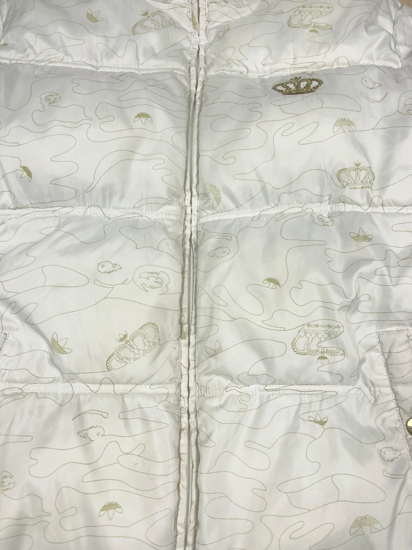 Y2K 2005 Missy Elliott Respect M.E. Puffer Jacket White Size M Polyester