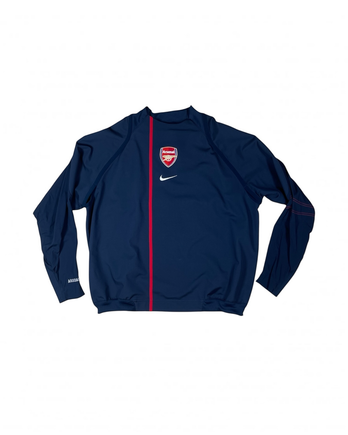 Y2K Arsenal London AFC Nike Total 90 2004 - 2006 Drill Training Top Techwear Technical Pullover Sweatshirt Blue The Gunners