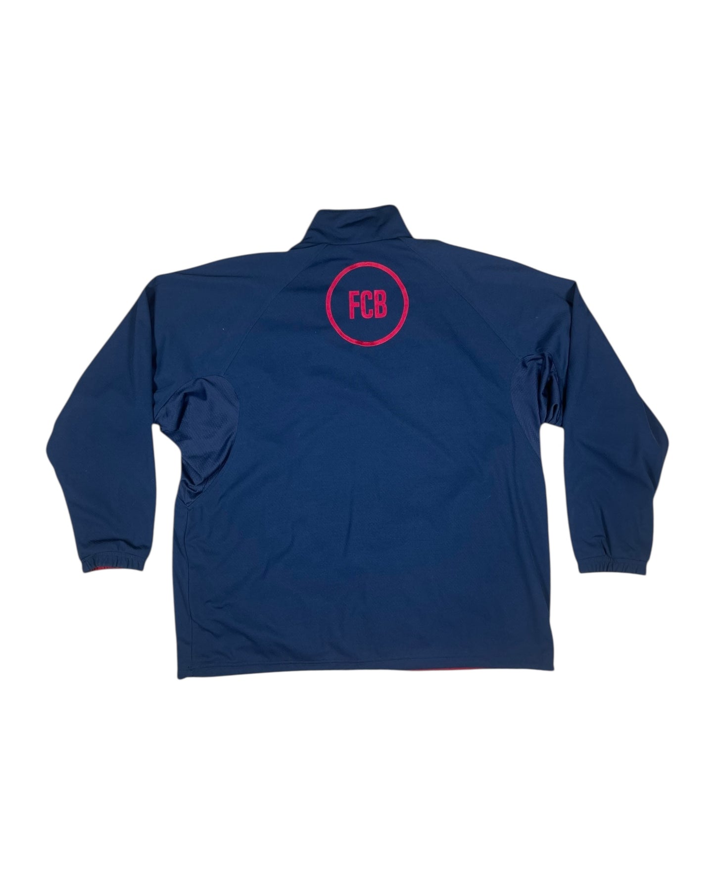 Y2K Barcelona Nike Team 2000 - 2001 Reversible Drill Top 1/4 Zip Red Blue Polyester Nylon Size L