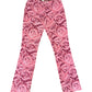 Y2K D&G Dolce & Gabbana Bootcut Pants Trousers Ittierre Spa Retro Psychedelic Paisley Barbie Pink  & Plum Art Nouveau Vibe Corduroy Low Waist Made in Italy Size S-M