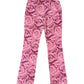 Y2K D&G Dolce & Gabbana Bootcut Pants Trousers Ittierre Spa Retro Psychedelic Paisley Barbie Pink  & Plum Art Nouveau Vibe Corduroy Low Waist Made in Italy Size S-M