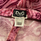 Y2K D&G Dolce & Gabbana Bootcut Pants Trousers Ittierre Spa Retro Psychedelic Paisley Barbie Pink  & Plum Art Nouveau Vibe Corduroy Low Waist Made in Italy Size S-M