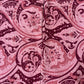 Y2K D&G Dolce & Gabbana Bootcut Pants Trousers Ittierre Spa Retro Psychedelic Paisley Barbie Pink  & Plum Art Nouveau Vibe Corduroy Low Waist Made in Italy Size S-M