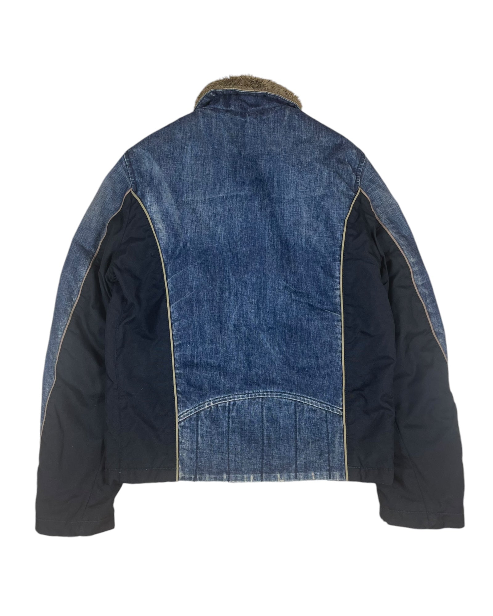 Y2K Energie Thick Denim Jacket Slim Fit Size M