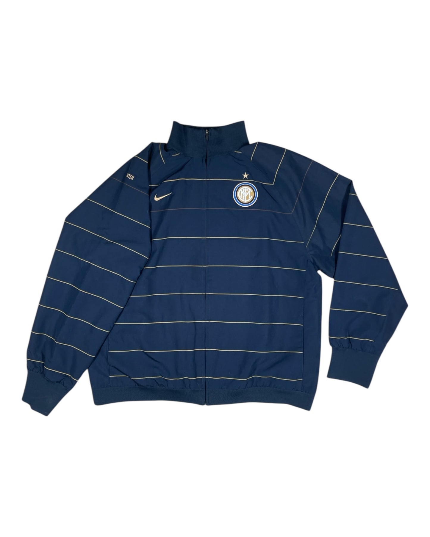 Y2K Inter Milano Nike 2008 - 2009 Track Jacket Blue With Stripes Size XXL
