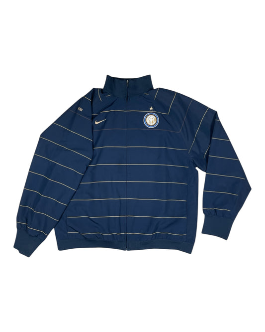 Y2K Inter Milano Nike 2008 - 2009 Track Jacket Blue With Stripes Size XXL