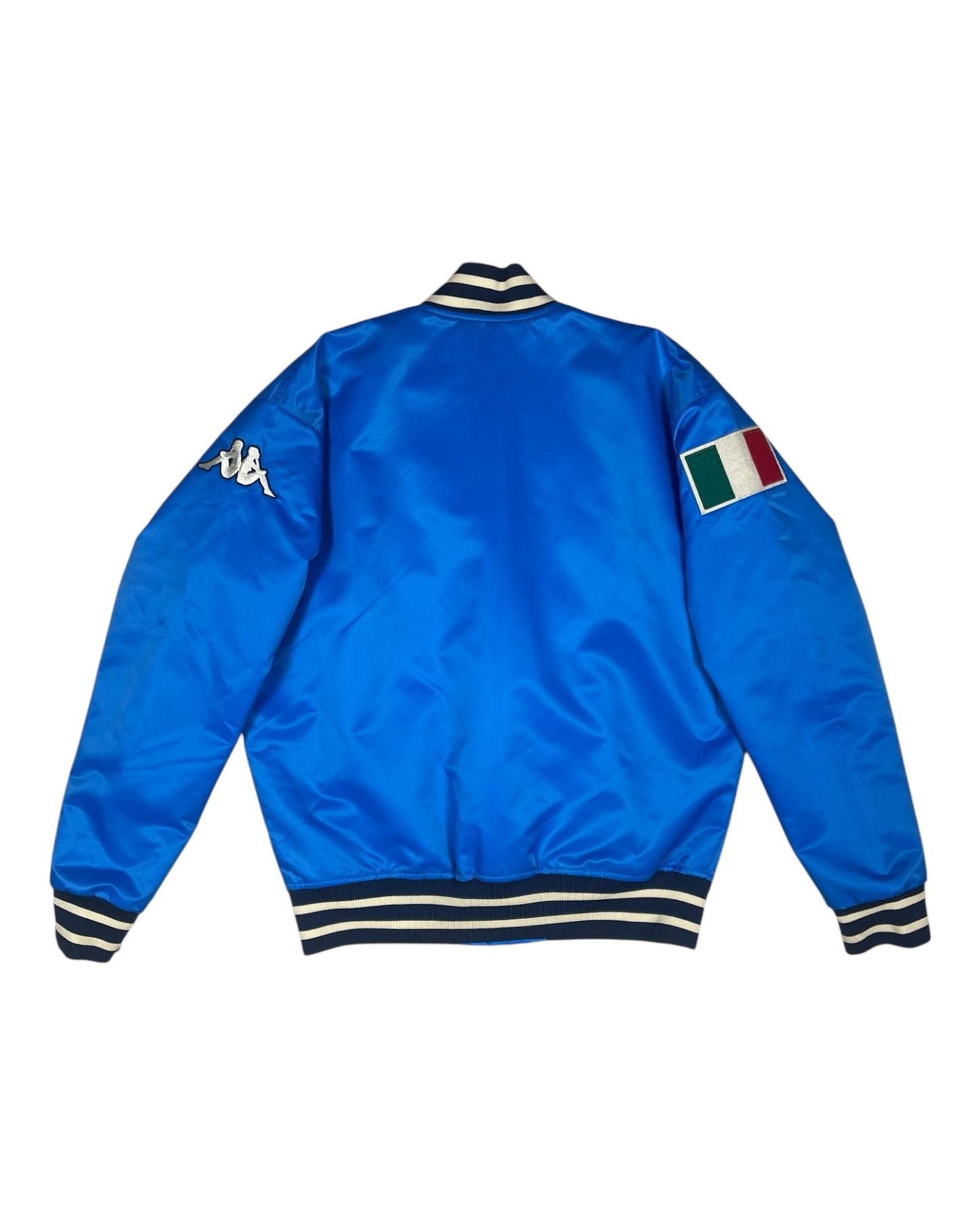 Y2K Italia Italy Kappa Varsity Bomber Jacket Letterman Jacket Baseball Jacket Nylon Varsity Jacket Snap Button Size L