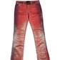 Y2K Just Cavalli Pants Made in Italy Very Low Waist Sunset Orange Pink Gold Shimmer Accents Size M-L