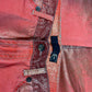 Y2K Just Cavalli Pants Made in Italy Very Low Waist Sunset Orange Pink Gold Shimmer Accents Size M-L