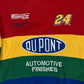 Y2K Nascar Jeff Gordon 24 Du Pont Rainbow Blue Green Yellow Red Racing Sweater Chase Authentic Sweatshirt Automotive Finishes Hendrick Motorsports Size L