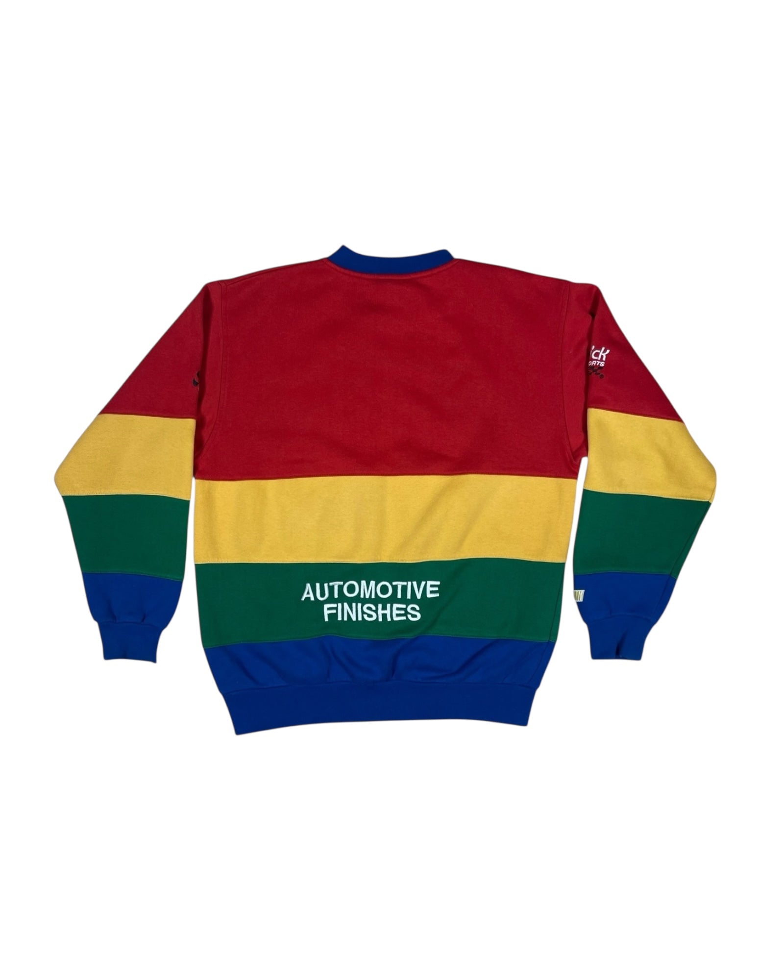 Y2K Nascar Jeff Gordon 24 Du Pont Rainbow Blue Green Yellow Red Racing Sweater Chase Authentic Sweatshirt Automotive Finishes Hendrick Motorsports Size L