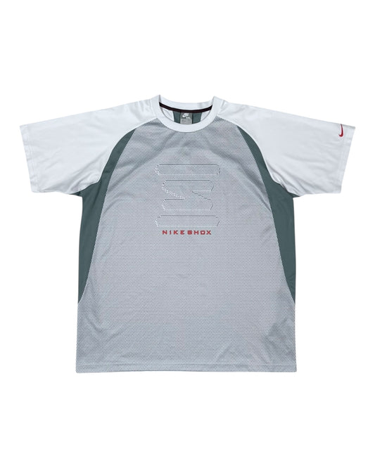 Y2K Nike Shox T-Shirt Size XXL Polyester White Grey