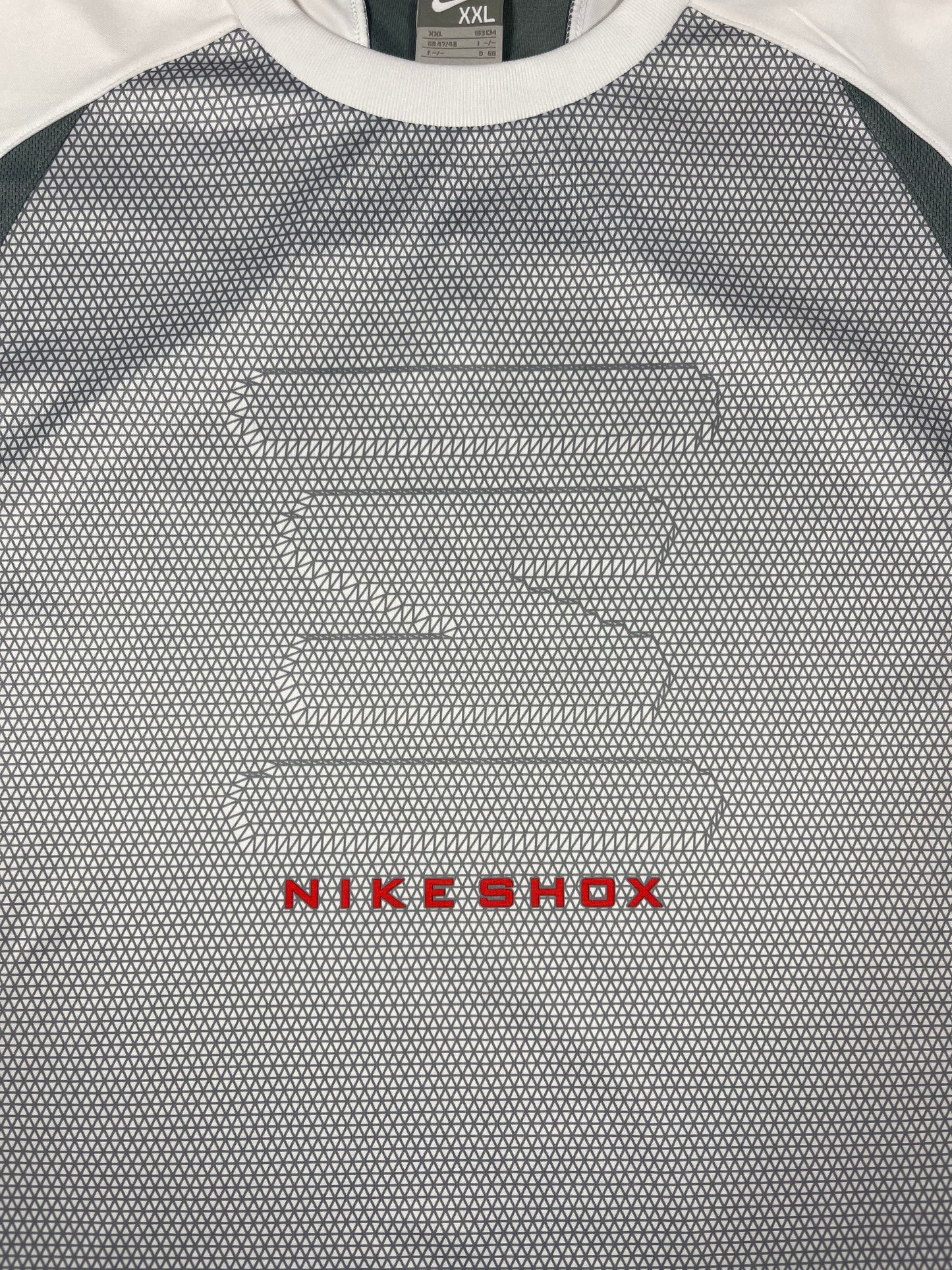 Y2K Nike Shox T-Shirt Size XXL Polyester White Grey