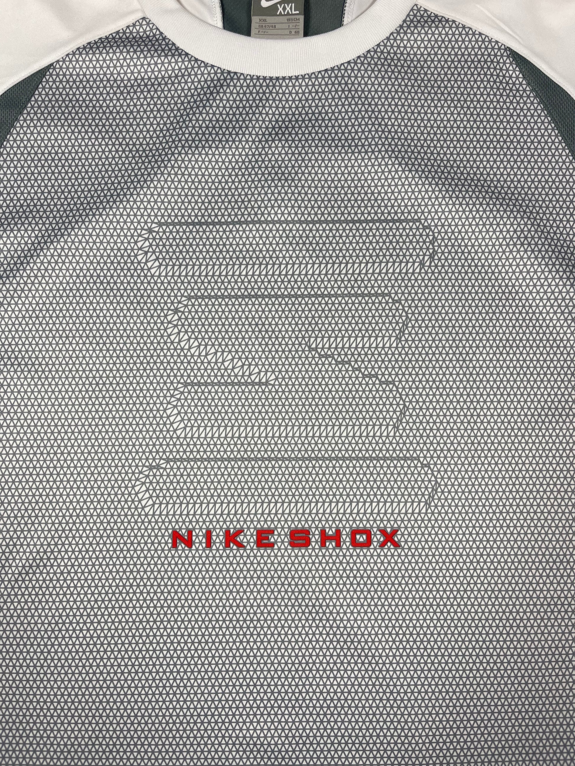 Y2K Nike Shox T-Shirt Size XXL Polyester White Grey