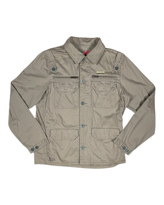 Y2K Oakley Taupe Army Style Jacket Size L Cotton