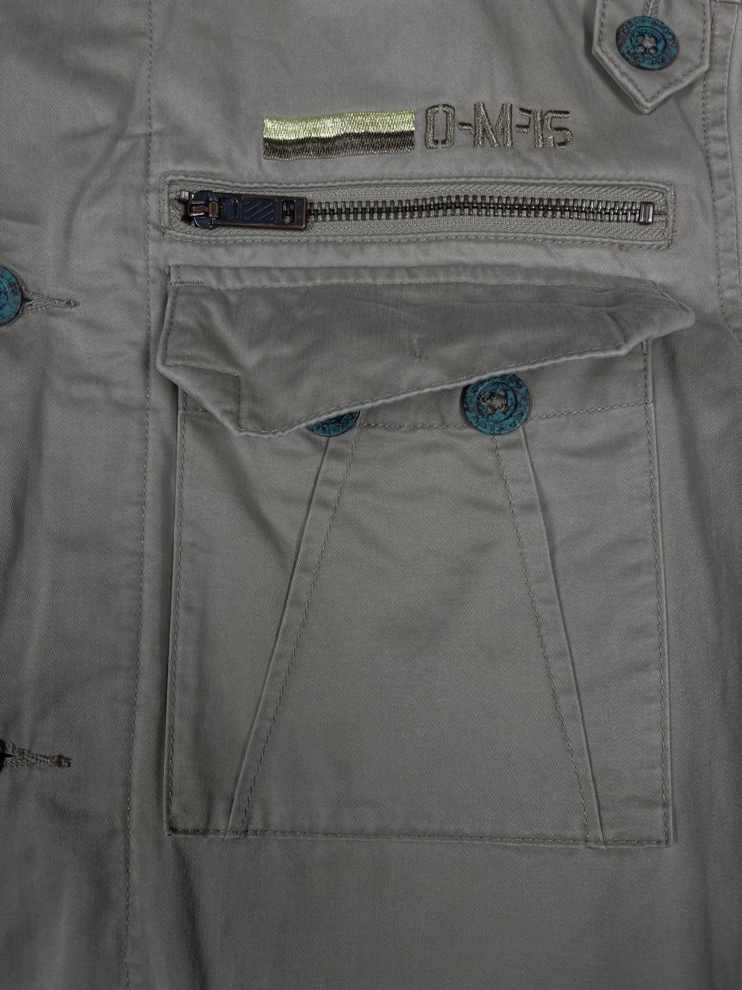 Y2K Oakley Taupe Army Style Jacket Size L Cotton